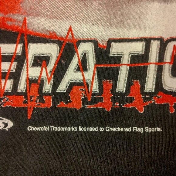 NASCAR Chevrolet Monte Carlo T Shirt XL Black Chevy Racing Race Heart Pounding - Picture 4 of 9